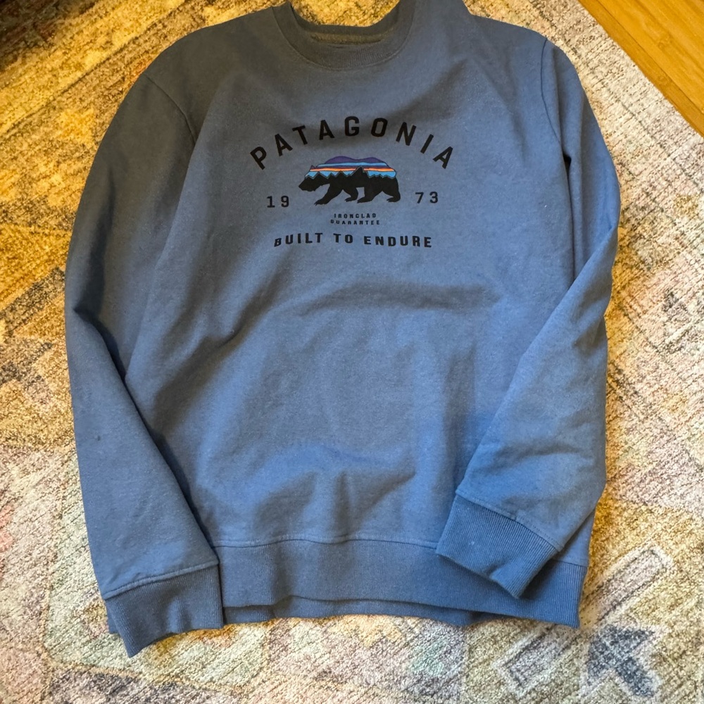 Patagonia Blue Crewneck Sweater with Classic Design